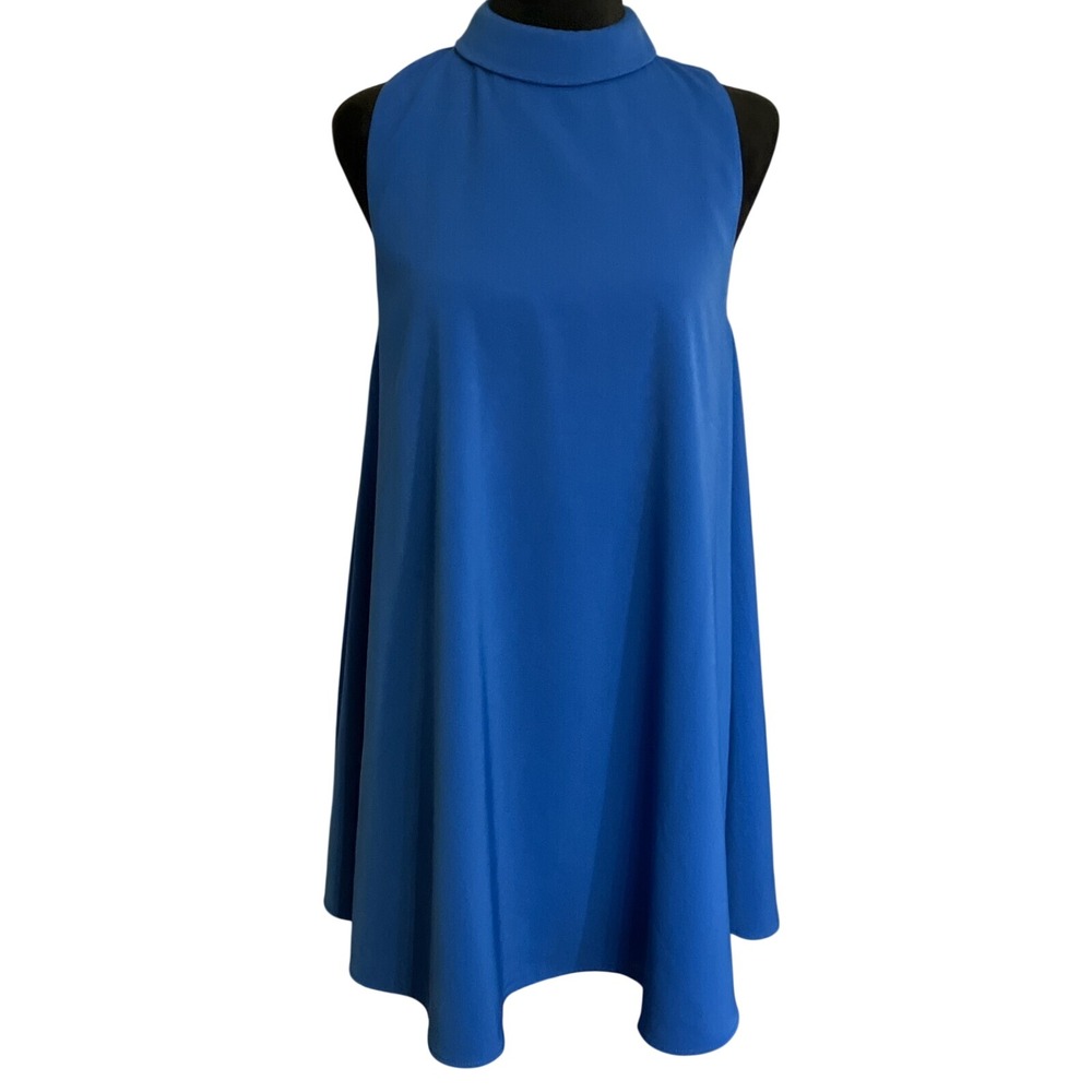 J.O.A. of Los Angeles knee length sleeveless royal blue retro tent dress size sm